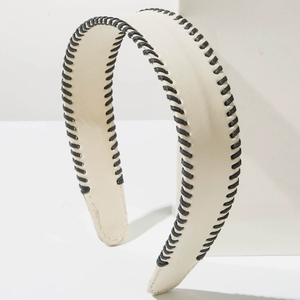 Diadema Ancha de Cuero Sintético Estilo Retro Coreano para Mujer, Diadema de Color Sólido, Accesorios para el Cabello - Product Image 4
