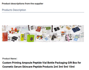 Caja de Regalo Personalizada para Ampollas de Péptidos, Envase para Frascos de 2ml, 3ml, 5ml y 10ml, para Uso Cosmético y Farmacéutico - Product Image 6