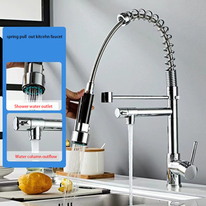 Robinet de <span class=keywords><strong>filtre</strong></span> à eau à ressort extractible UPC, prix usine, <span class=keywords><strong>en</strong></span> acier inoxydable 304, purificateur, robinet mélangeur de lavabo sain, images et vidéos personnalisables - Product Image 3