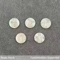 Perhiasan Cameo Bunda Maria dari Mutiara Asli, Ukiran CNC, Laris Manis, untuk Kalung & Gelang DIY