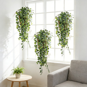 2026 Ingrosso 110cm Edera Artificiale Morbida in Plastica, Pianta Rampicante Finta per Decorazioni <span class=keywords><strong>da</strong></span> <span class=keywords><strong>Esterno</strong></span>, Pareti, Stanze e Finestre - Product Image 1