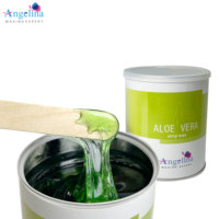 Cire dépilatoire professionnelle Angelina Rosin Microcrystalline en boîte de 800g, liposoluble, douce, à l'aloe vera, pour peaux sensibles, visage et corps AW002