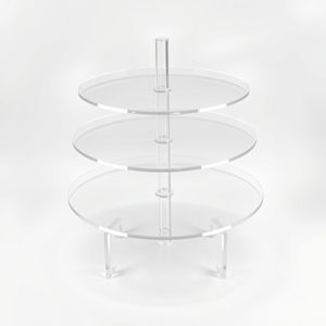 Moderno Exhibidor de Acrílico Transparente de 4 Niveles <span class=keywords><strong>con</strong></span> Diseño de Onda para Whisky, <span class=keywords><strong>Vodka</strong></span>, Ron y Ginebra en Tiendas de Licores y Bares - Product Image 3