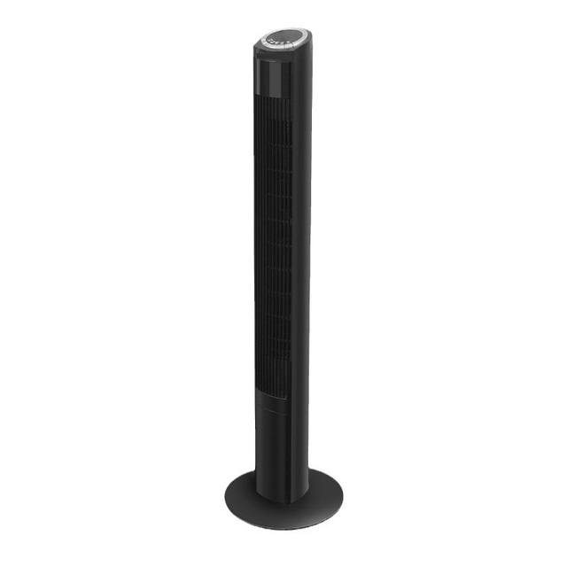 36-Inch Smart Touch Screen Electric Tower Fan Black Remote Control Timed Household Plastic Floor Fan for Hotels