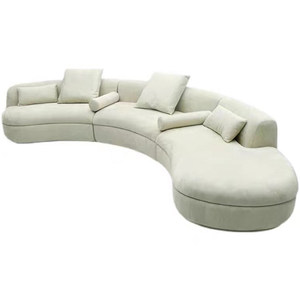 Juego de Sofás Curvos de Terciopelo de Diseño Italiano Moderno, Apto <span class=keywords><strong>para</strong></span> Apartamentos y Oficinas en Casa/Oficinas, Muebles <span class=keywords><strong>para</strong></span> Uso Comercial - Product Image 2