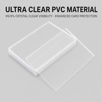 Protège-cartes rigides en PVC 3x4 pouces 360PT, personnalisables, résistants aux UV et anti-poussière, pour cartes de visite et cartes à collectionner, lot de 25