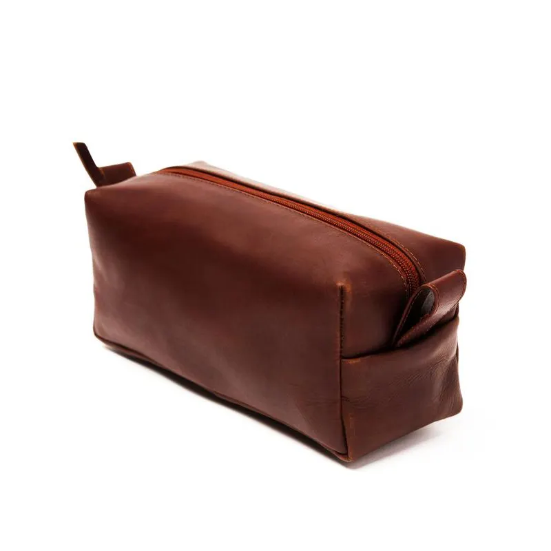 Bolsa de aseo de viaje personalizada para hombre, Kit de bolsa de afeitar de cuero, Dopp