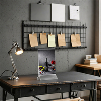 Support de signalisation transparent double face en plastique A4, cadre photo de bureau, présentoir de menu de table en acrylique pour usine