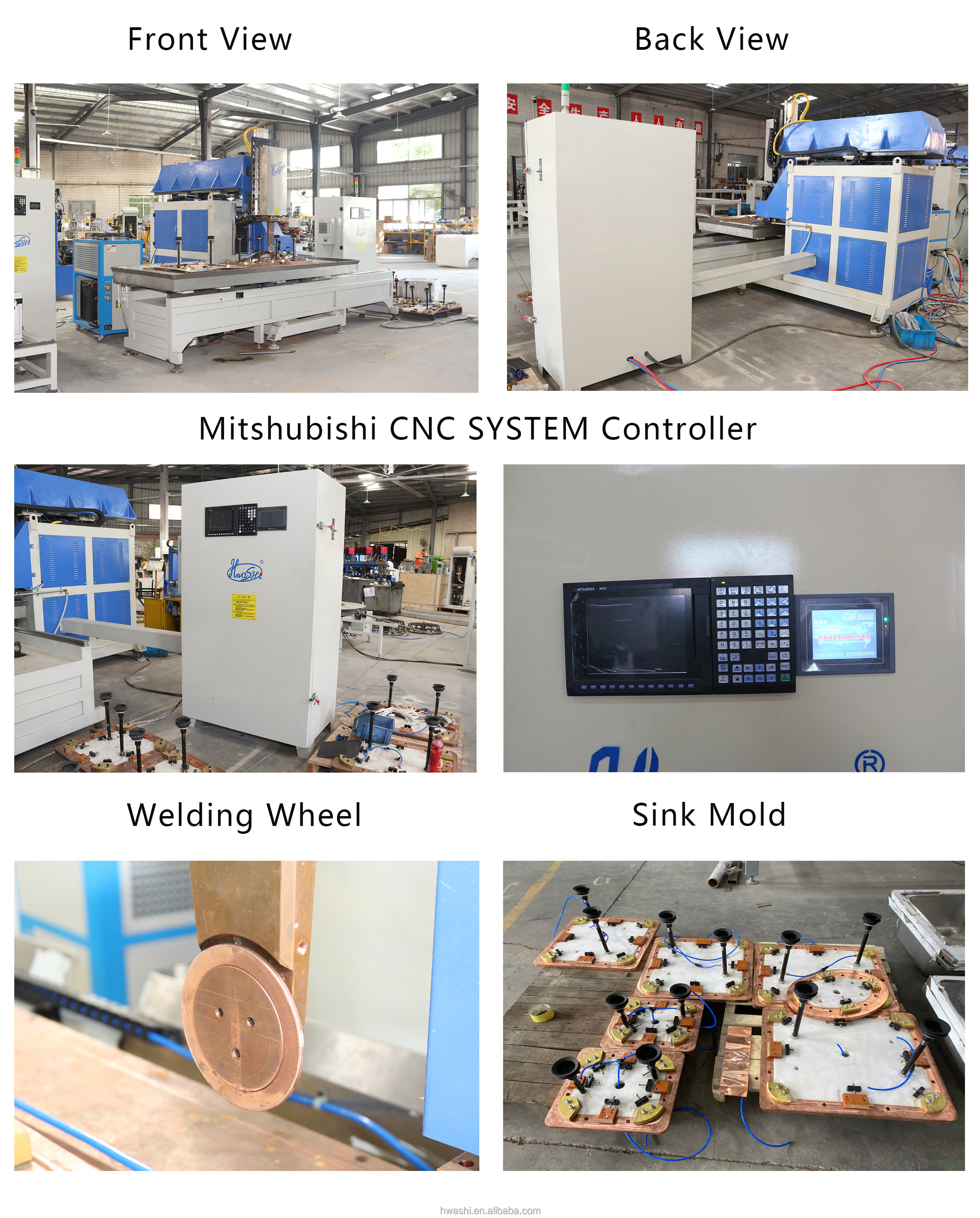 HWASHI CNC Automatic Welding Machine Stainless Steel Kitchen Sink Bowl