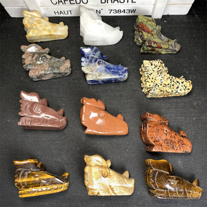 Precio al por mayor curación espiritual Reiki piedra curativa cabeza de cuarzo cristal dragón calaveras para Decoración - Product Image 2