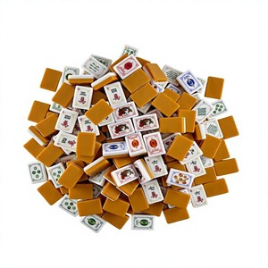 Juego de Mahjong Americano de Lujo Moderno, 160 Piezas, 36 mm, Fichas Acrílicas Grabadas de 4 Capas con Diseño de <span class=keywords><strong>Paloma</strong></span> Floral Azul - Product Image 3