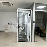 Cabine de bureau individuelle insonorisée à faible bruit, préfabriquée, facile à assembler, pour appels téléphoniques
