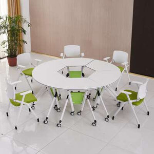 Foldable Mobile Modern PVC Conference Table Educational Institution Training Table Chair Set <strong>Long</strong> Strip Office <strong>Desk</strong> <strong>Desk</strong> - Product Image 3