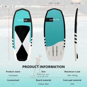Tabla de SUP rígida de carbono OEM GY verde, ala de surf con hidroala, tabla de wake foil eléctrica, modelo de tabla de surf Efoil para pumping - Product Image 4