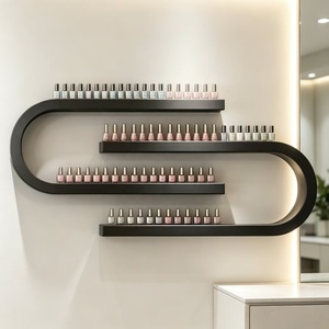 Modern Wood Portable Nail Polish Display Shelf Wall <b>Hanging</b> Salon Storage Rack for Supermarket & Mall Use - Product Image 1