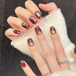 <span class=keywords><strong>Uñas</strong></span> Postizas Pintadas a Mano, 10 Piezas, <span class=keywords><strong>Diseño</strong></span> Acrílico Grueso <span class=keywords><strong>de</strong></span> Alta Calidad, Removibles, Fácil Aplicación para Dedos - Product Image 4