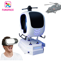 Simulateur de vol d'hélicoptère de terrain de jeu intérieur, machine de jeu VR, simulateur de vol pour équipement de jeu