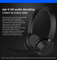 Auriculares inalámbricos con micrófono y cancelación de ruido, cascos con Bluetooth, manos libres, 46 horas de tiempo de conversación, conexión múltiple, con V5.2