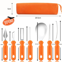 Halloween Pompoen Snijset 5-delig RVS Snijgereedschap Professionele Handmatige Snijmessen
