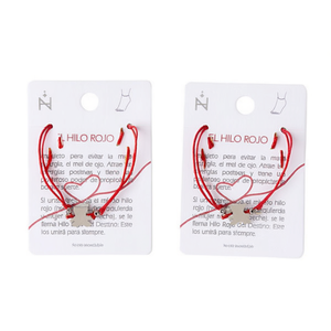 สร้อยข้อเท้าสแตนเลสสตีลรูปหมีน้อยพร้อมเชือกแดงสำหรับผู้หญิง เครื่องประดับร่างกาย สไตล์โบโฮ - Product Image 2