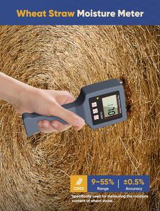 เครื่องวัดความชื้นดิจิตอล GOYOJO TK100H สำหรับพืชอาหารสัตว์และอัลฟัลฟ่า พร้อมแบตเตอรี่ในตัว หัววัดชดเชยอุณหภูมิแบบ LED ที่แม่นยำ - Product Image 5