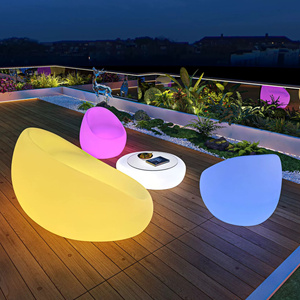 Glowing Led Ngoài Trời bảng hookah phòng chờ sự kiện bên câu lạc bộ đêm đồ nội thất bằng nhựa LED thắp sáng thanh bàn và ghế sofa bộ - Product Image 5