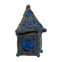 Nouvel ensemble de dés D&D en alliage de zinc, design floral, polyédrique, 7 pièces, écologique, thème fantaisie et science-fiction, fabriqué à la main