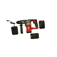 Marteau perforateur électrique sans fil professionnel pour démolition de béton, 1200 tr/min, 5500 bpm, 30 mm, avec 2 batteries et chargeur