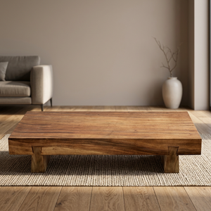 Modern Design Indoor Living Room Furniture Low Height Coffee <b>Tables</b> Thick Slab Suar Solid Outdoor Villa Garden Furniture Home - Product Image 3