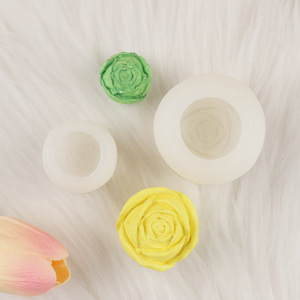 <span class=keywords><strong>Besafe</strong></span> 3D Rosa flor jabón vela molde para decoración de pasteles hecho a mano hacer chocolate caramelo hielo polímero arcilla goma pasta - Product Image 5