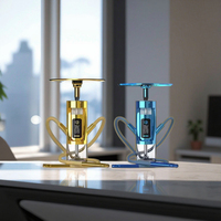 Vente en gros de bouteille d'eau avec logo personnalisé Style moderne narguilé automatique shisha technique de miroir flacon en verre coloré OEM ODM disponible
