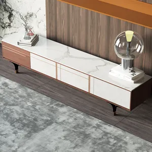 TV stand with storage Italian minimalist style TV cabinet solid wood living room furniture