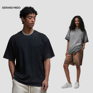 Camiseta de manga corta lavada con tinte de corbata, ropa de calle de gama alta, camisetas de marca, Retro Camiseta de algodón, venta al por mayor - Product Image 2