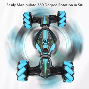Coche de Acrobacias con Control Remoto por Gestos de 2.4GHz, Conducción de Doble Cara, Rotación de 360 Grados con Luces y Música, Coche RC para Niños - Product Image 4