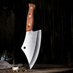 Cuchillo de Chef de Acero de Damasco Hecho a Mano, Extra Afilado y Duradero, para Cortar y Cocinar, Ideal para Camping y Caza - Product Image 1