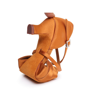 Nuovo arrivo <span class=keywords><strong>scarpe</strong></span> da ballo da sala taglia 11 <span class=keywords><strong>scarpe</strong></span> da ballo da donna Color satinato marrone chiaro grandi taglie/<span class=keywords><strong>scarpe</strong></span> da ballo latino - Product Image 6