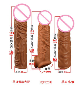 Crystal met stekelige noppen condoom volwassen seksspeeltje voor mannen masturbatie massager geëmuleerde mannelijke draagbare vertraagde penishoes - Product Image 4