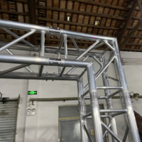 Estructura de Aluminio F34 para Exhibición, Soporte Publicitario, Iluminación de Escenario con 90 Grados °   Tubo Principal de Esquina para Estructura de Celosía 50*3mm