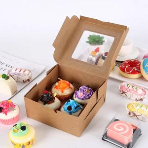 <span class=keywords><strong>Promo</strong></span> Uptodate Großhandel Biologisch abbaubare Verpackungs box mit Deckel und Trennwänden Backbox mit Trennwänden für Kuchen Cupcake Schokolade - Product Image 5
