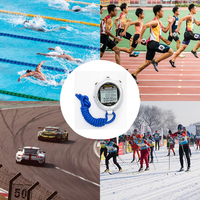 Chronomètre sportif professionnel numérique étanche avec rétroéclairage LCD, grande mémoire de 300 tours, calendrier, chronographe, entraînement, arbitrage