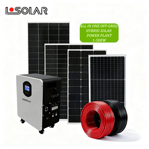 Système d'énergie solaire tout-en-un batterie Lifepo4 armoire de stockage de centrale solaire hors réseau à bas <span class=keywords><strong>prix</strong></span> 3kw 5kw 10kw service OEM ODM - Product Image 1