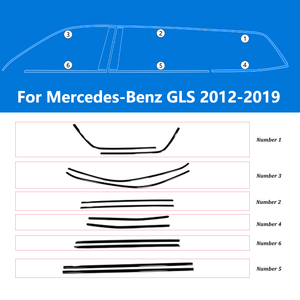 Maßgefertigte Auto-Zubehörteile Schwarze Tür Chrom-Fenster Dekorative Zierleiste für Mercedes Benz GLS Maybach X166 2012-2019 - Product Image 5