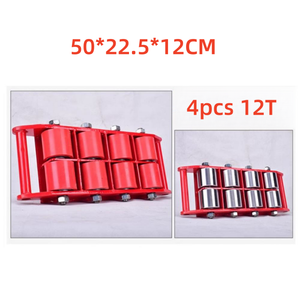 6 टन स्टील कार्गो ट्रॉली फर्नीचर लिफ्टर 4 पीसी मोवर रोलर्स भारी शुल्क संयंत्र परिवहन ट्रॉली फैक्टरियों ओम/ओडम समर्थित - Product Image 4