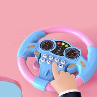 Juguetes Educativos para la Primera Infancia, Simulación Musical, Volante Eléctrico con Ventosa para Niños, Volante de Madera