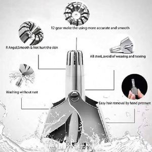 Cepillo eléctrico para limpieza de nariz y orejas para hombres, afeitadora de acero inoxidable, lavable, portátil, ecológico - Product Image 5