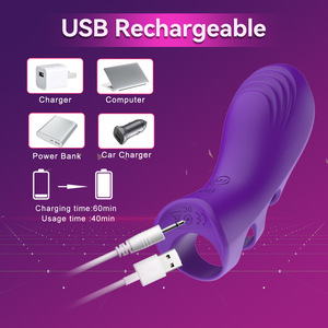 Vibrateur à doigt en silicone étanche rechargeable par USB, 10 fréquences, conception silencieuse pour le massage du point G, jouet sexuel - Product Image 6