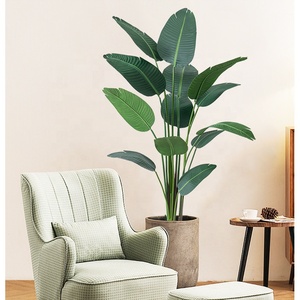 Plantes tropicales artificielles 6ft /5ft /4ft palmier bananier voyageur pour la décoration de paysage vert de bureau - Product Image 5