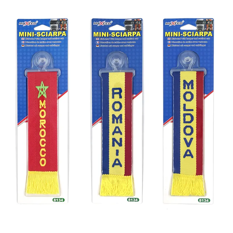 Wholesale European Country Flag on the car windshield banners with Suction cups and tassels for Festivals