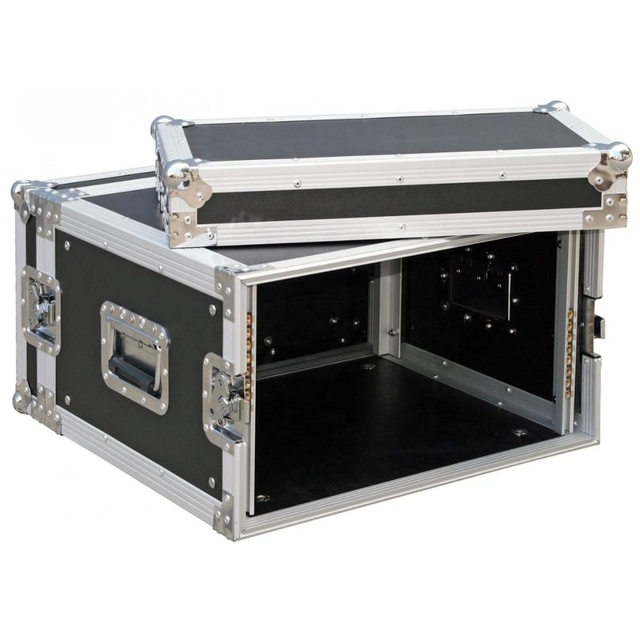 Heavy Handle Aluminum Flight Case Rack Case  6 U