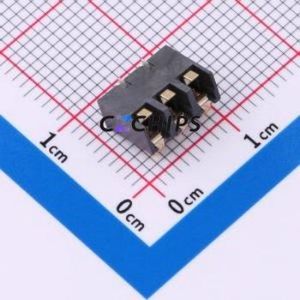 GT-BTP30003-0350B-019A Blade/Spring Contact Battery Connector SMD,P=3mm Connector Spring Contact Type 3mm 3P Vertical Mount - Product Image 2